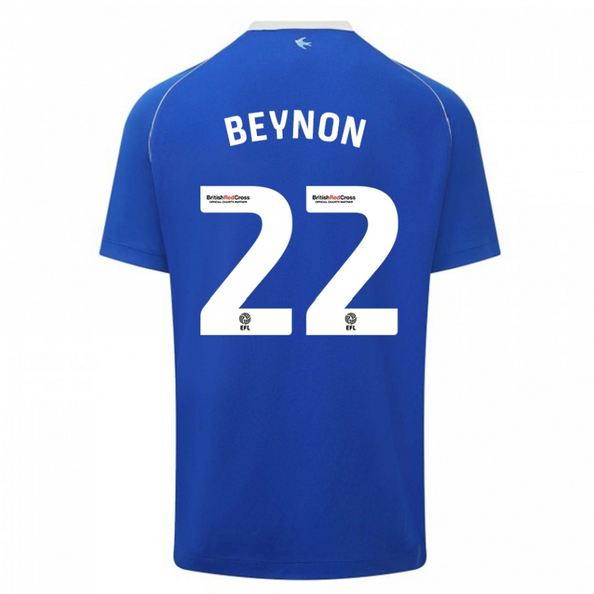 Kids Football Emma Beynon #22 Blue Home Jersey 2023/24 T-Shirt