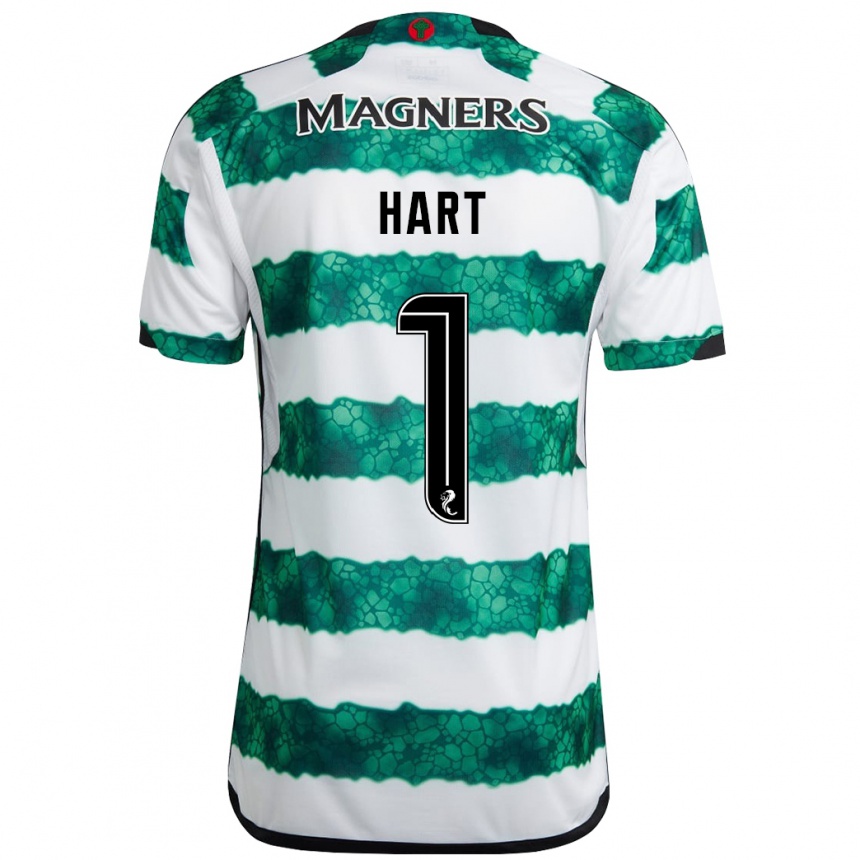 Kids Football Joe Hart #1 Green Home Jersey 2023/24 T-Shirt