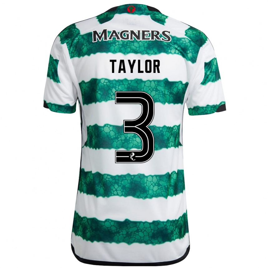 Kids Football Greg Taylor #3 Green Home Jersey 2023/24 T-Shirt