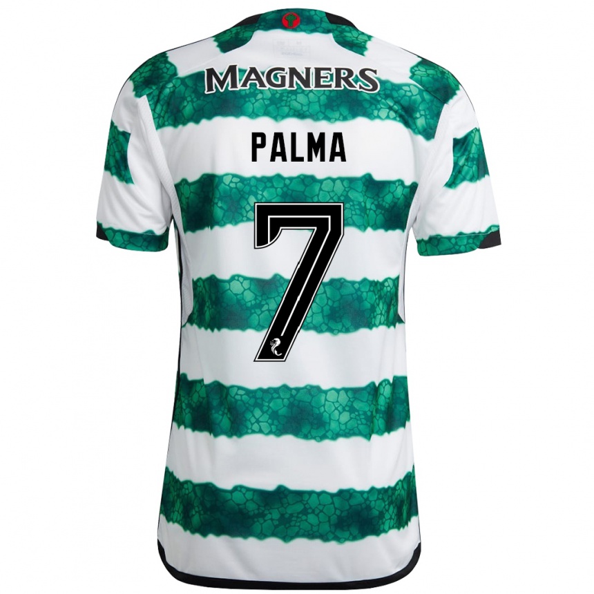 Kids Football Luis Palma #7 Green Home Jersey 2023/24 T-Shirt