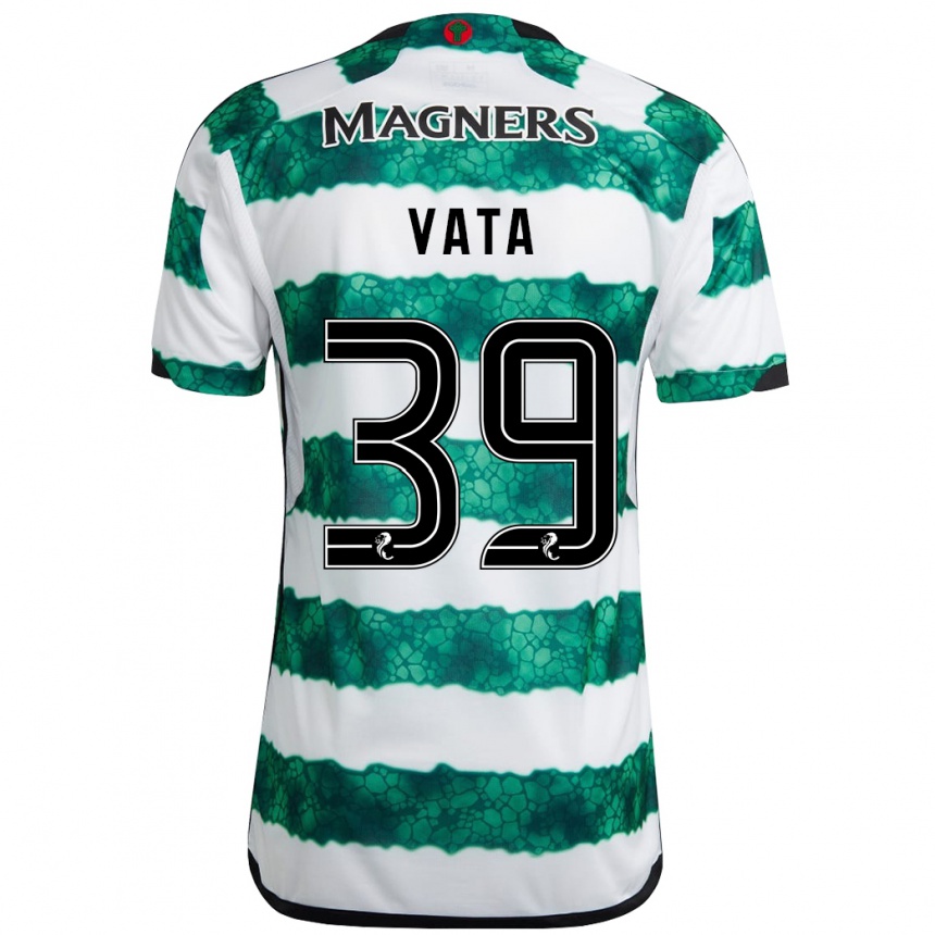 Kids Football Rocco Vata #39 Green Home Jersey 2023/24 T-Shirt