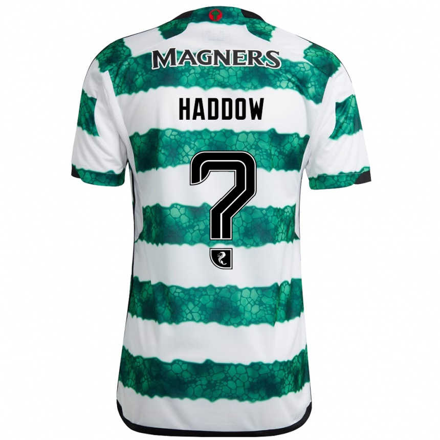 Kids Football Aiden Haddow #0 Green Home Jersey 2023/24 T-Shirt