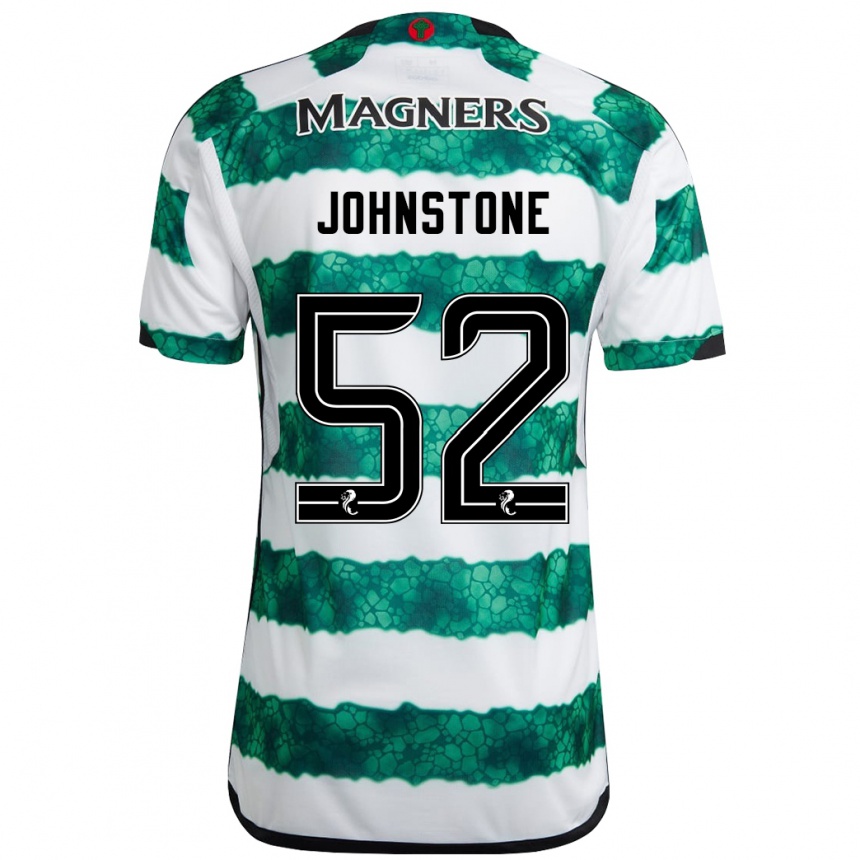 Kids Football Rachael Johnstone #52 Green Home Jersey 2023/24 T-Shirt