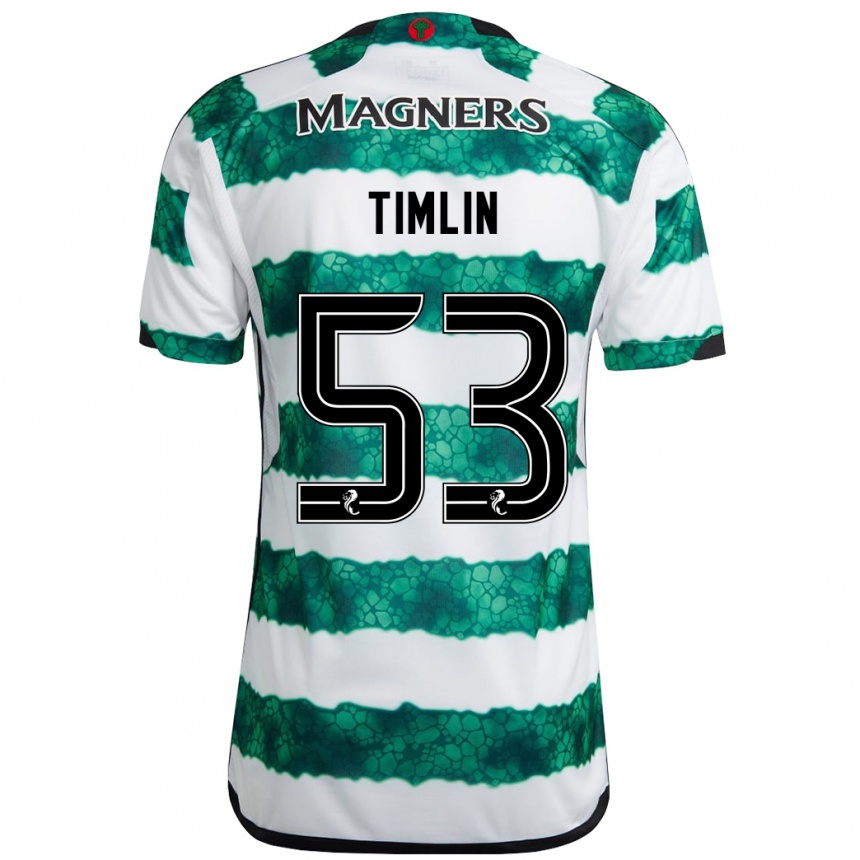 Kids Football Sophie Timlin #53 Green Home Jersey 2023/24 T-Shirt