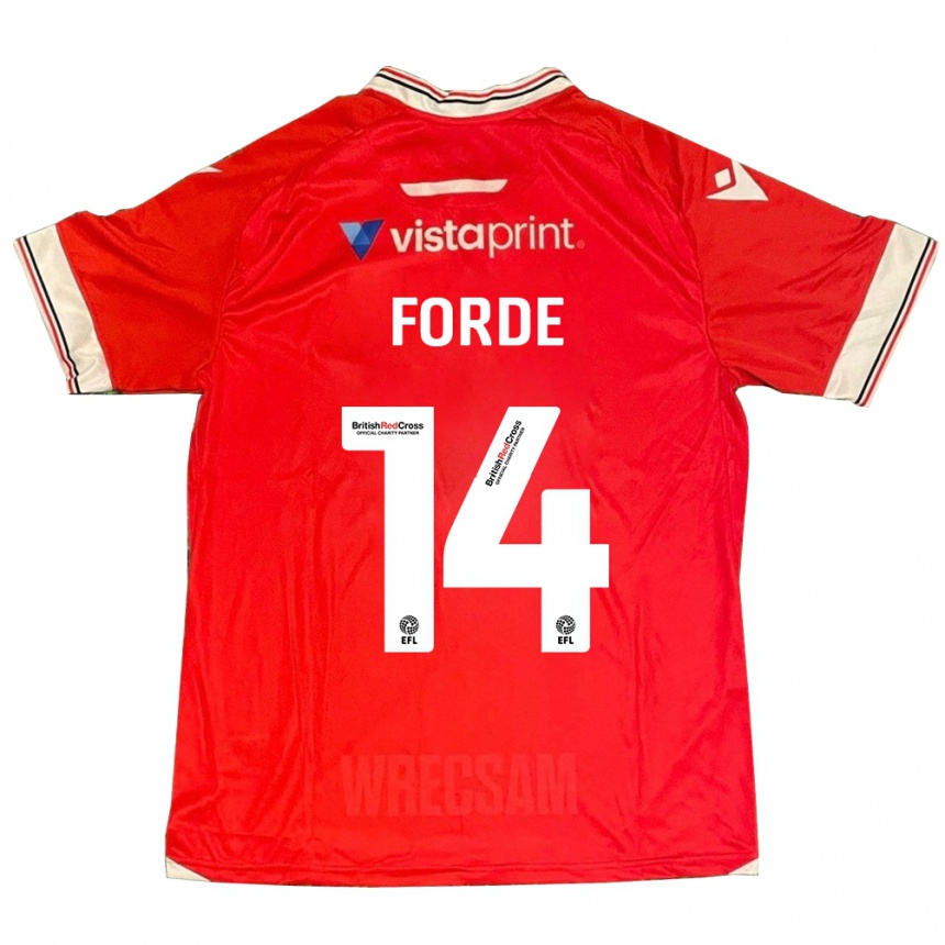 Kids Football Anthony Forde #14 Red Home Jersey 2023/24 T-Shirt