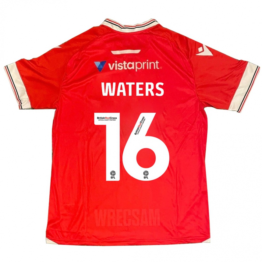 Kids Football Billy Waters #16 Red Home Jersey 2023/24 T-Shirt