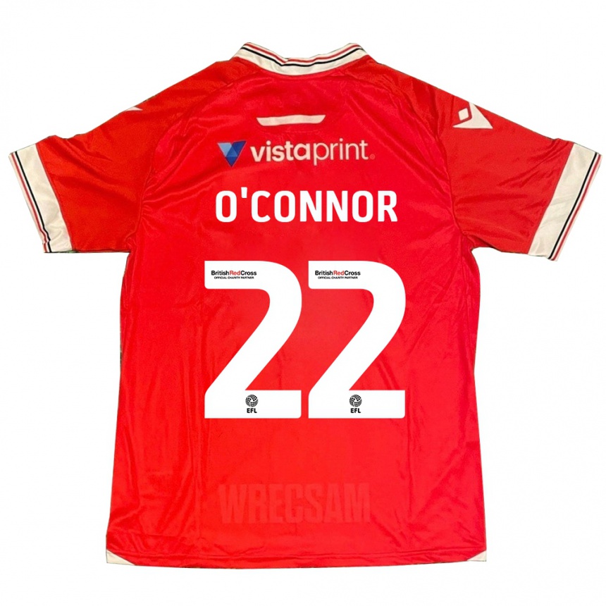 Kids Football Thomas O'connor #22 Red Home Jersey 2023/24 T-Shirt