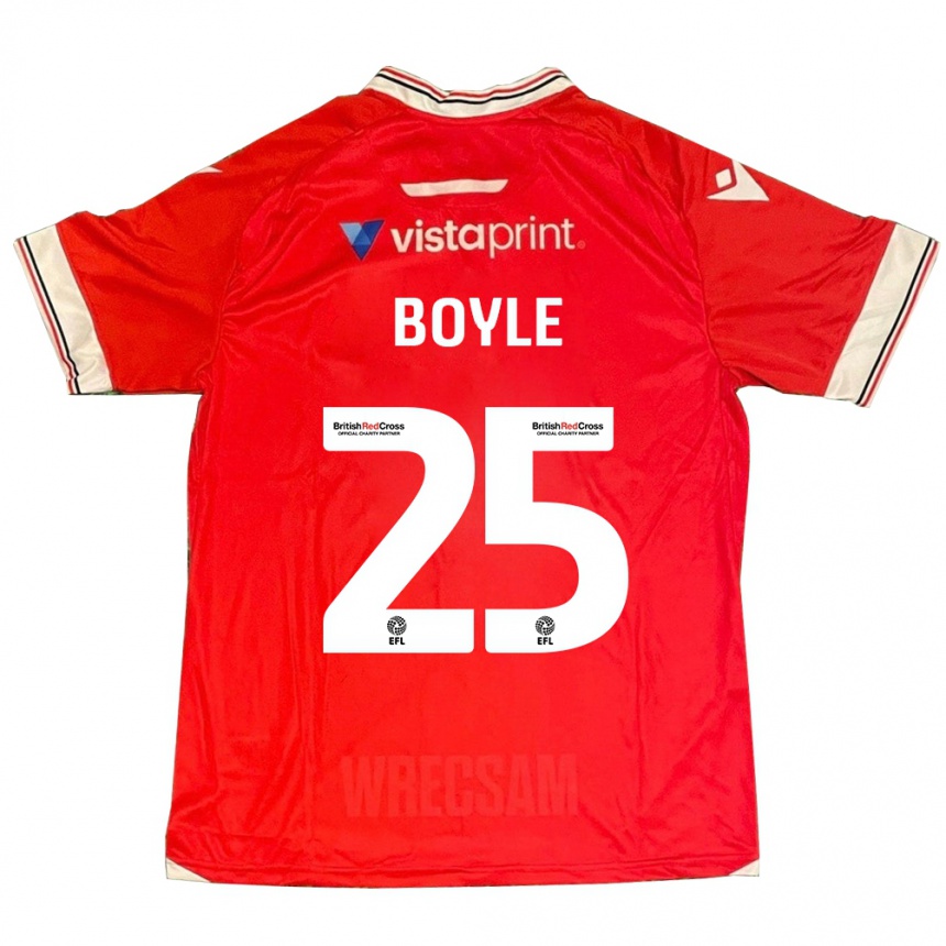 Kids Football Will Boyle #25 Red Home Jersey 2023/24 T-Shirt