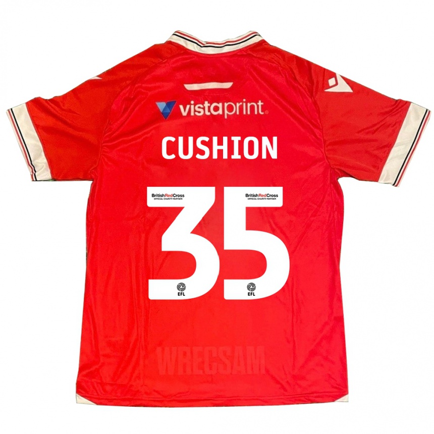 Kids Football Owen Cushion #35 Red Home Jersey 2023/24 T-Shirt