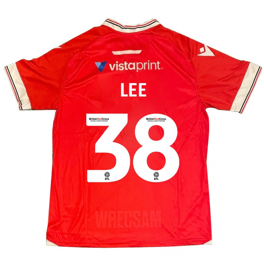 Kids Football Elliot Lee #38 Red Home Jersey 2023/24 T-Shirt