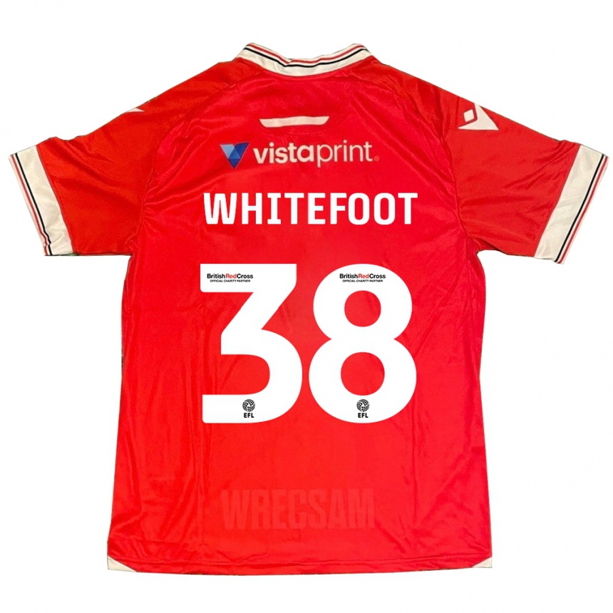 Kids Football Lily Whitefoot #38 Red Home Jersey 2023/24 T-Shirt