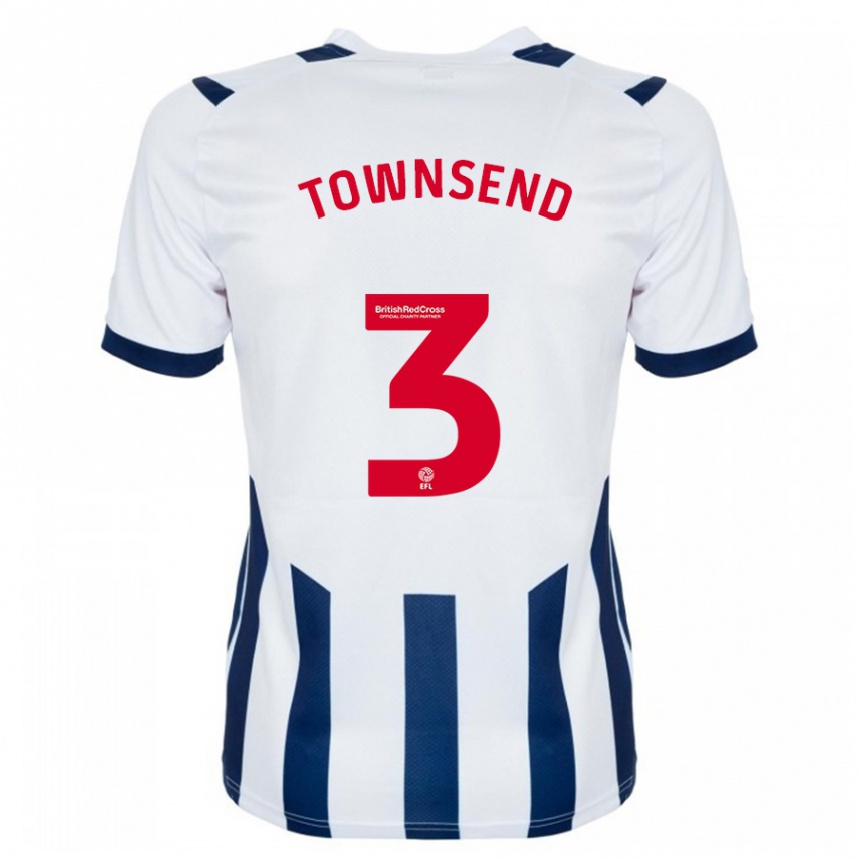 Kids Football Conor Townsend #3 White Home Jersey 2023/24 T-Shirt