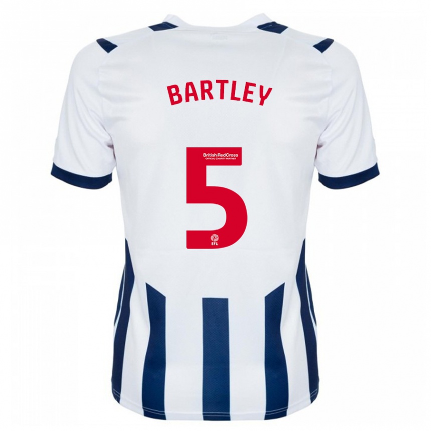 Kids Football Kyle Bartley #5 White Home Jersey 2023/24 T-Shirt