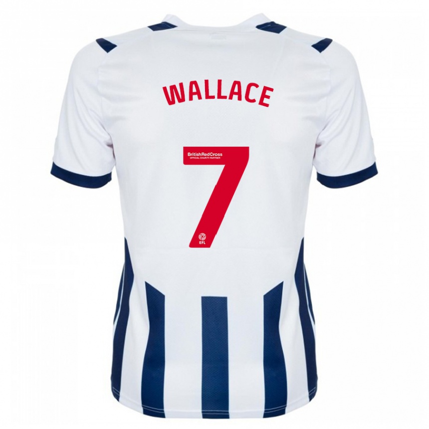 Kids Football Jed Wallace #7 White Home Jersey 2023/24 T-Shirt