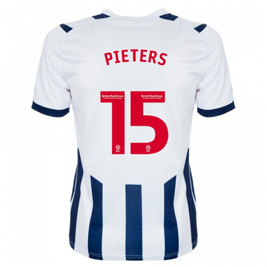 Kids Football Erik Pieters #15 White Home Jersey 2023/24 T-Shirt