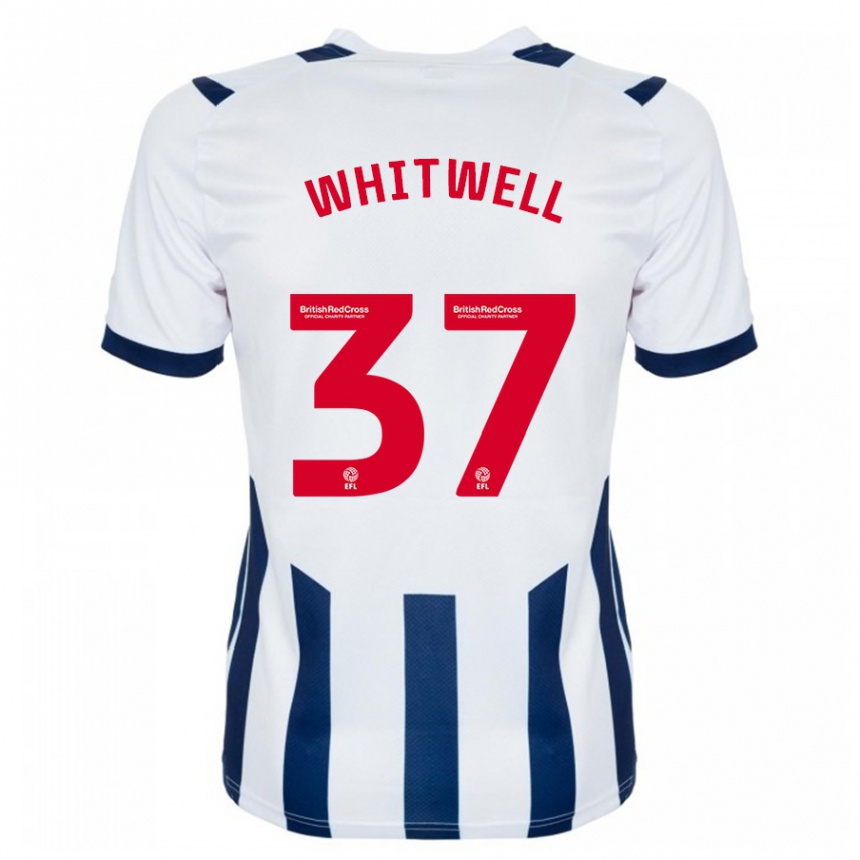 Kids Football Harry Whitwell #37 White Home Jersey 2023/24 T-Shirt