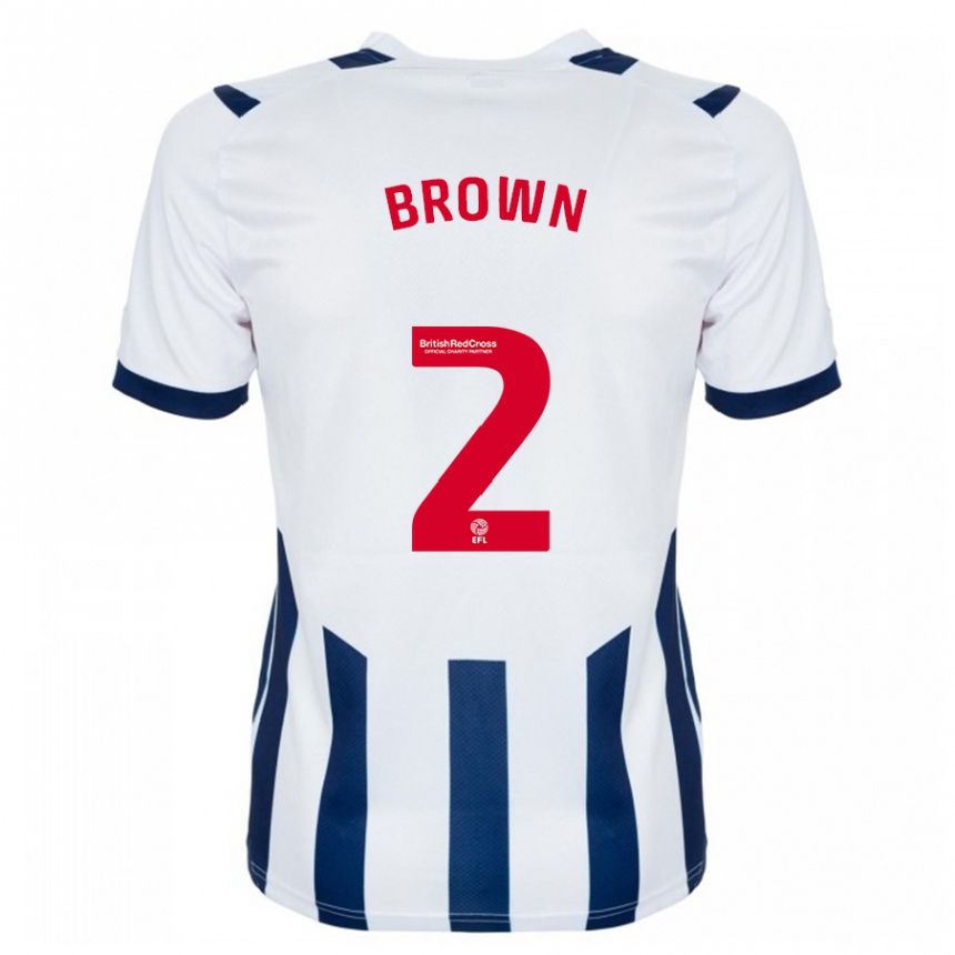 Kids Football Ashlee Brown #2 White Home Jersey 2023/24 T-Shirt