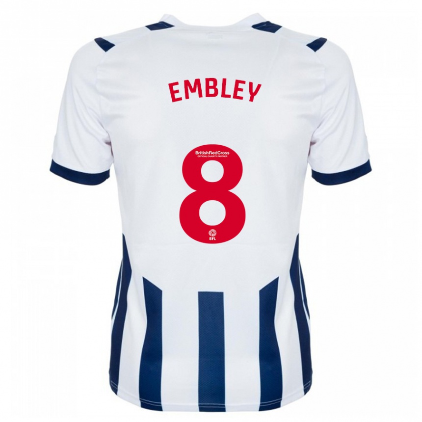 Kids Football Rosie Embley #8 White Home Jersey 2023/24 T-Shirt