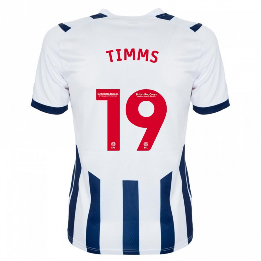 Kids Football Maria Timms #19 White Home Jersey 2023/24 T-Shirt