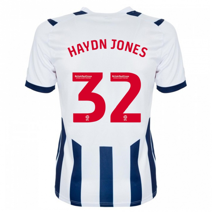 Kids Football Mackenzie Haydn-Jones #32 White Home Jersey 2023/24 T-Shirt