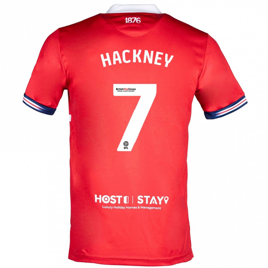 Kids Football Hayden Hackney #7 Red Home Jersey 2023/24 T-Shirt