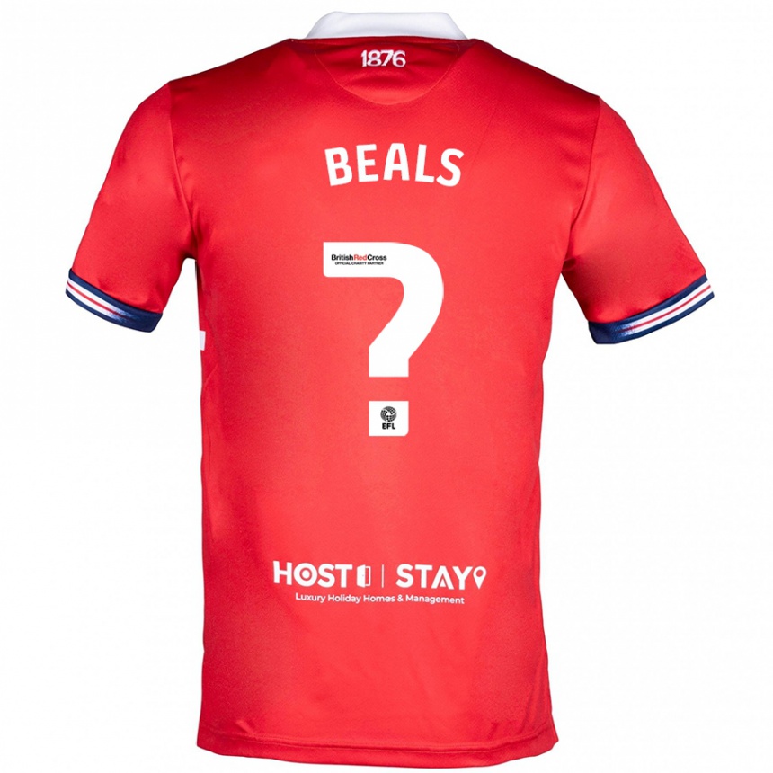 Kids Football Ben Beals #0 Red Home Jersey 2023/24 T-Shirt