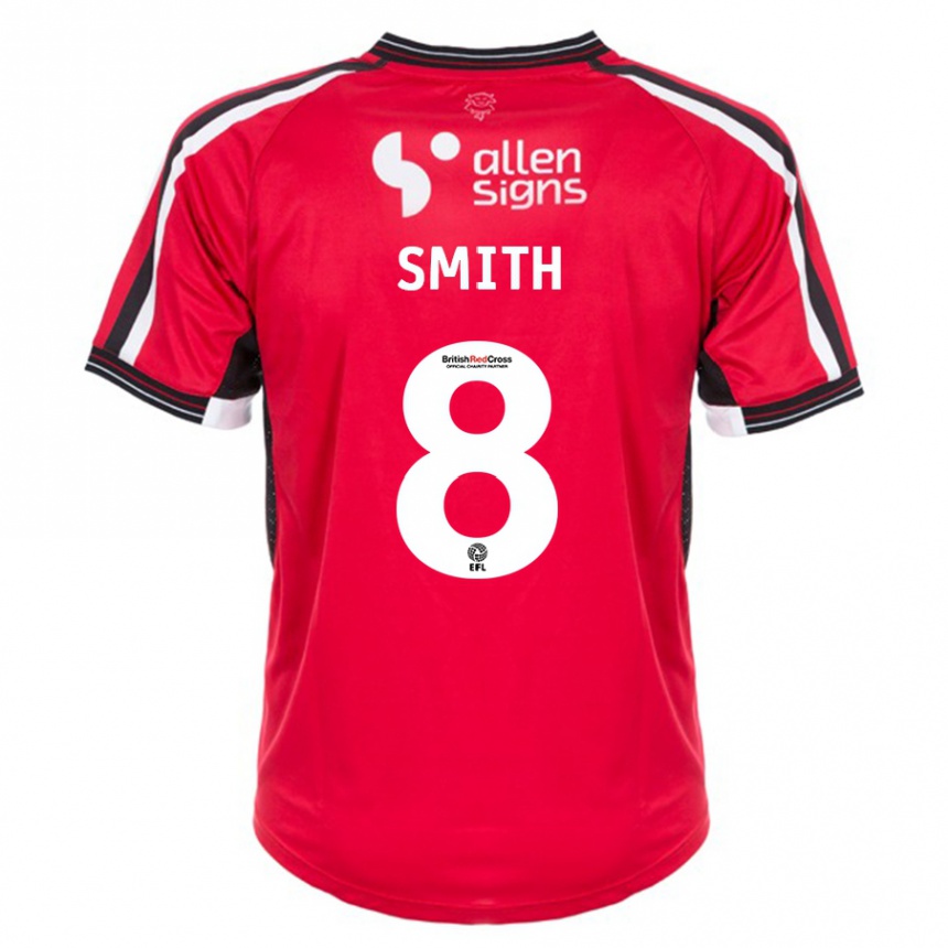Kids Football Alistair Smith #8 Red Home Jersey 2023/24 T-Shirt