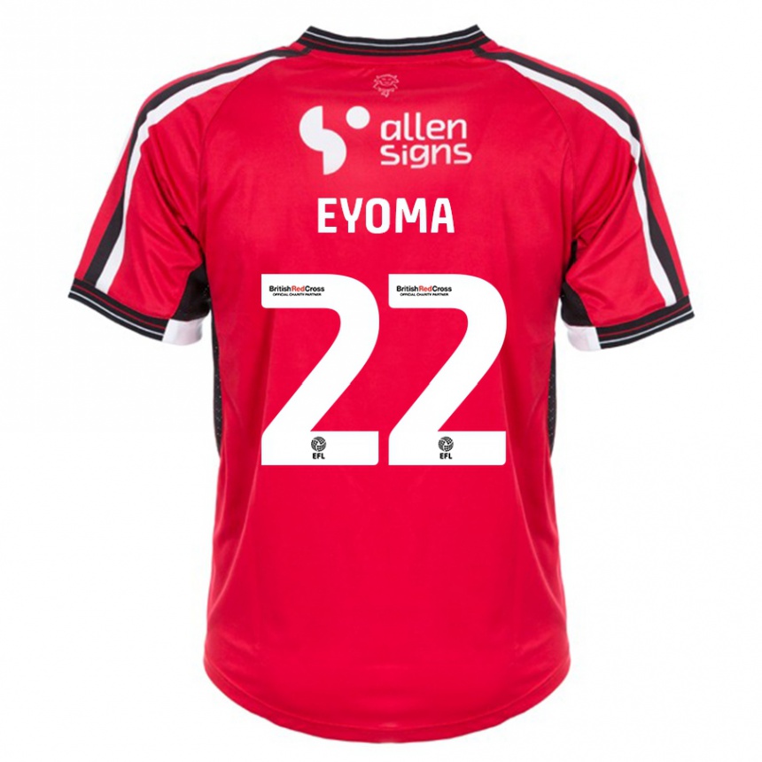 Kids Football Timothy Eyoma #22 Red Home Jersey 2023/24 T-Shirt