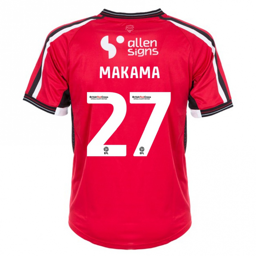 Kids Football Jovon Makama #27 Red Home Jersey 2023/24 T-Shirt