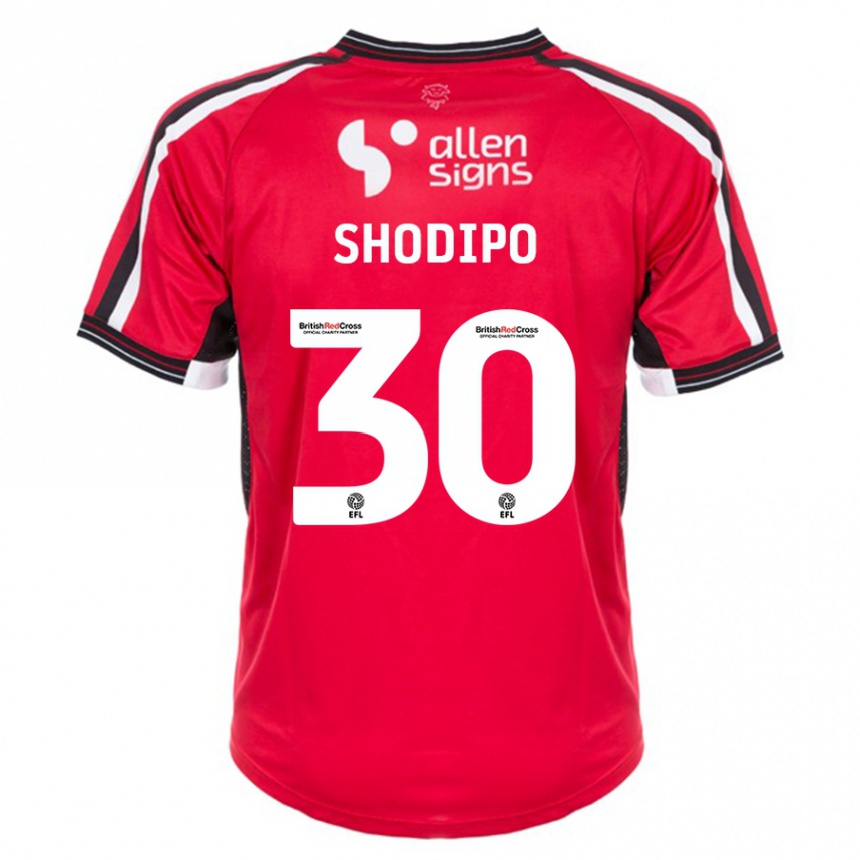 Kids Football Olamide Shodipo #30 Red Home Jersey 2023/24 T-Shirt