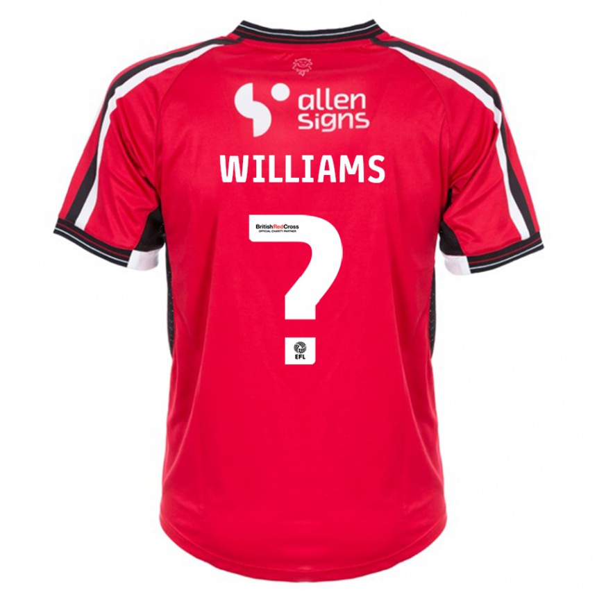 Kids Football Katie Williams #0 Red Home Jersey 2023/24 T-Shirt