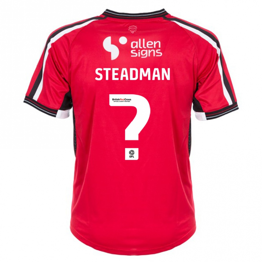 Kids Football Jodie Steadman #0 Red Home Jersey 2023/24 T-Shirt