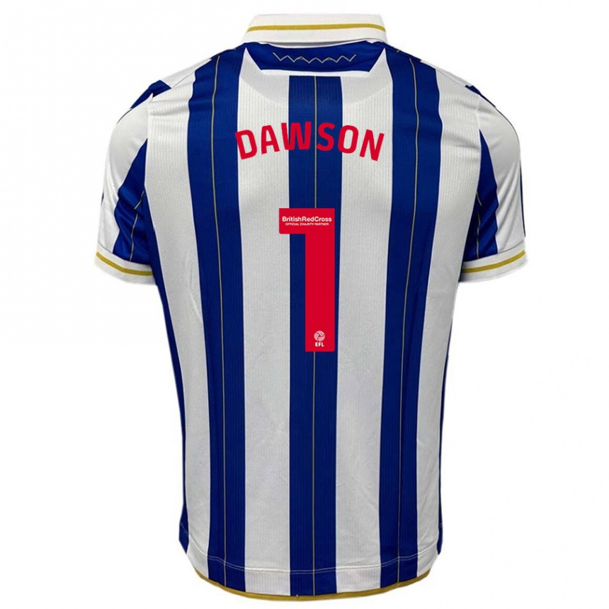 Kids Football Cameron Dawson #1 Blue White Home Jersey 2023/24 T-Shirt