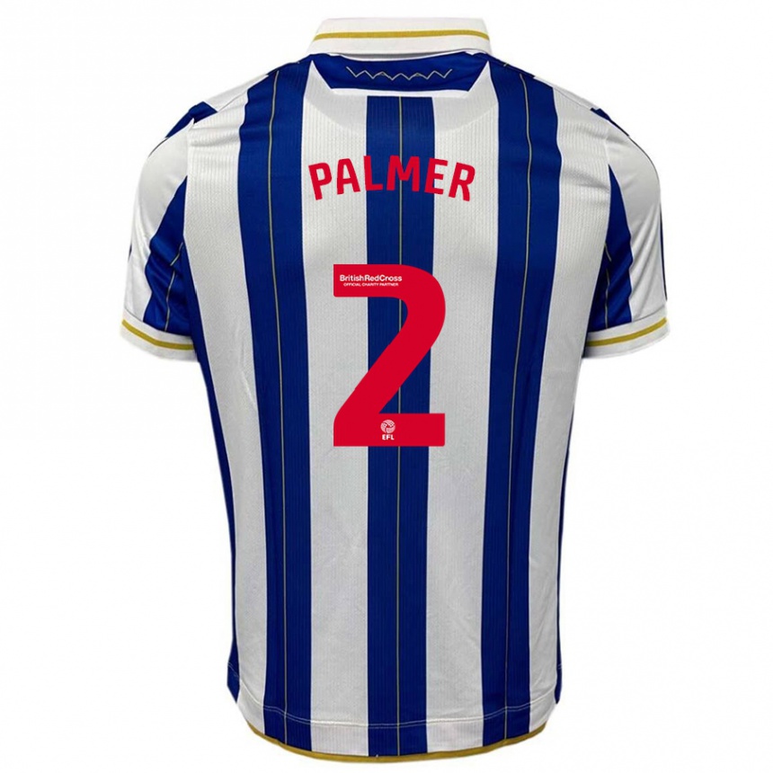 Kids Football Liam Palmer #2 Blue White Home Jersey 2023/24 T-Shirt