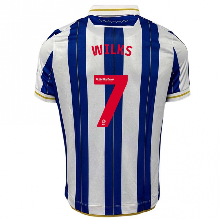 Kids Football Mallik Wilks #7 Blue White Home Jersey 2023/24 T-Shirt