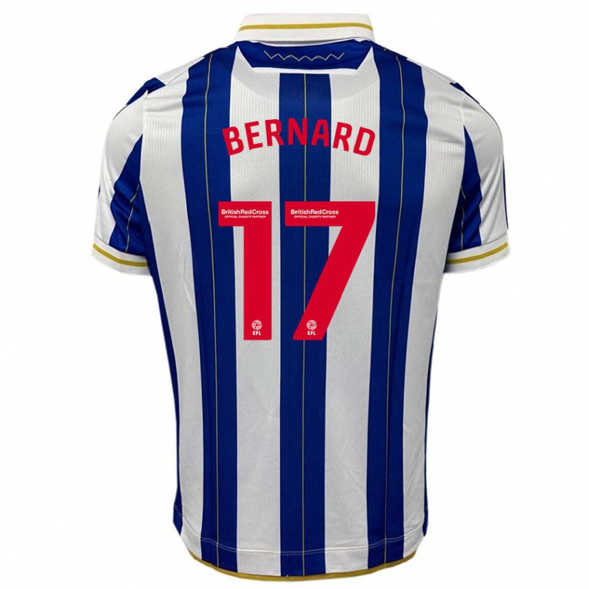 Kids Football Di'shon Bernard #17 Blue White Home Jersey 2023/24 T-Shirt