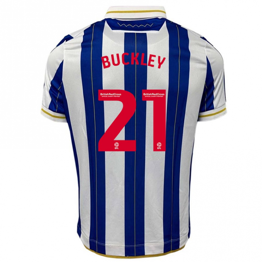 Kids Football John Buckley #21 Blue White Home Jersey 2023/24 T-Shirt