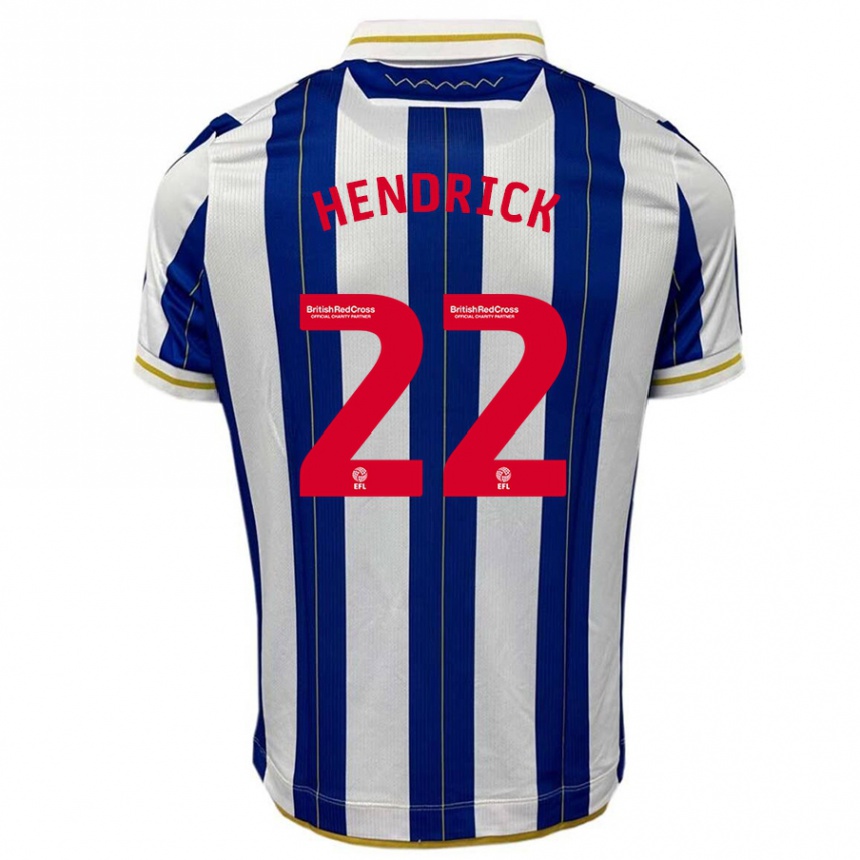 Kids Football Jeff Hendrick #22 Blue White Home Jersey 2023/24 T-Shirt