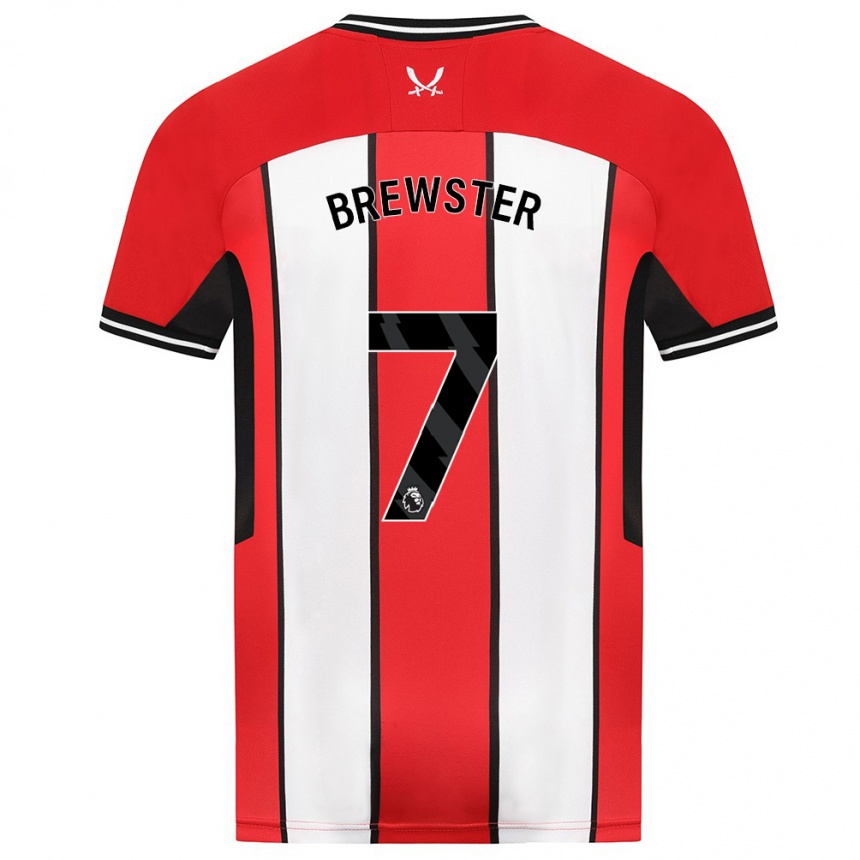 Kids Football Rhian Brewster #7 Red Home Jersey 2023/24 T-Shirt