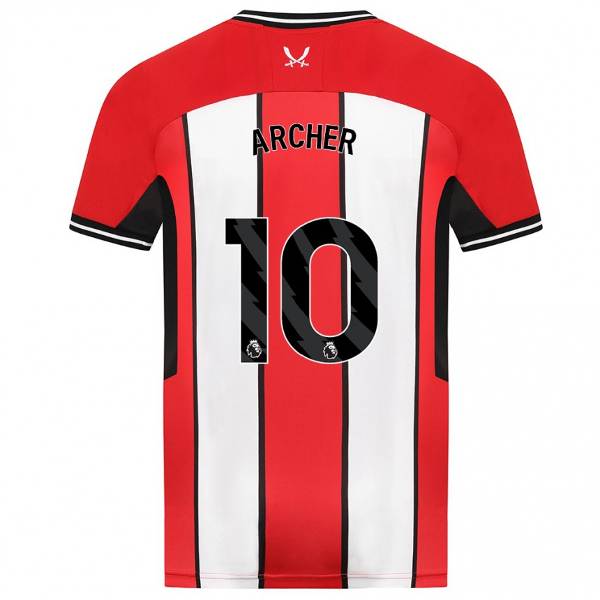 Kids Football Cameron Archer #10 Red Home Jersey 2023/24 T-Shirt