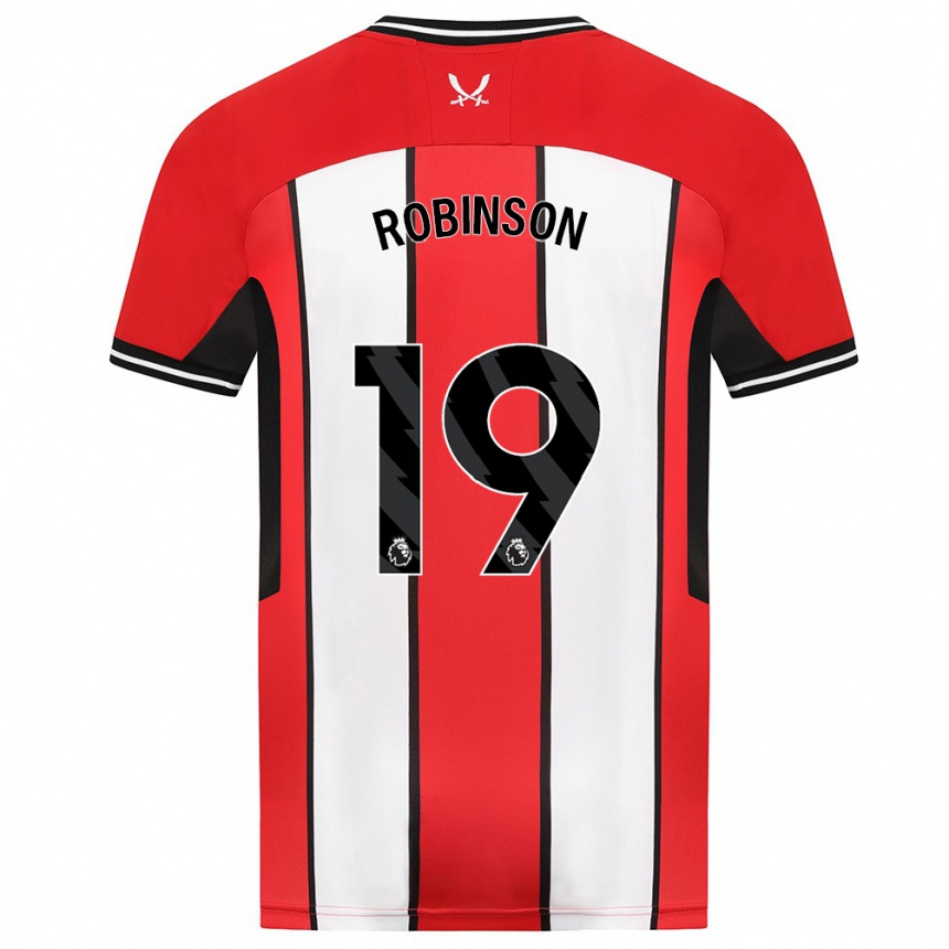 Kids Football Jack Robinson #19 Red Home Jersey 2023/24 T-Shirt