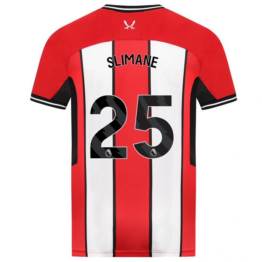 Kids Football Anis Slimane #25 Red Home Jersey 2023/24 T-Shirt