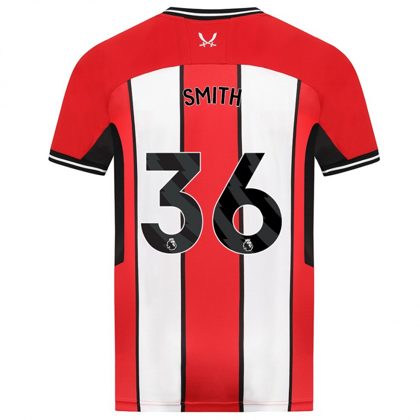 Kids Football Joshua Smith #36 Red Home Jersey 2023/24 T-Shirt