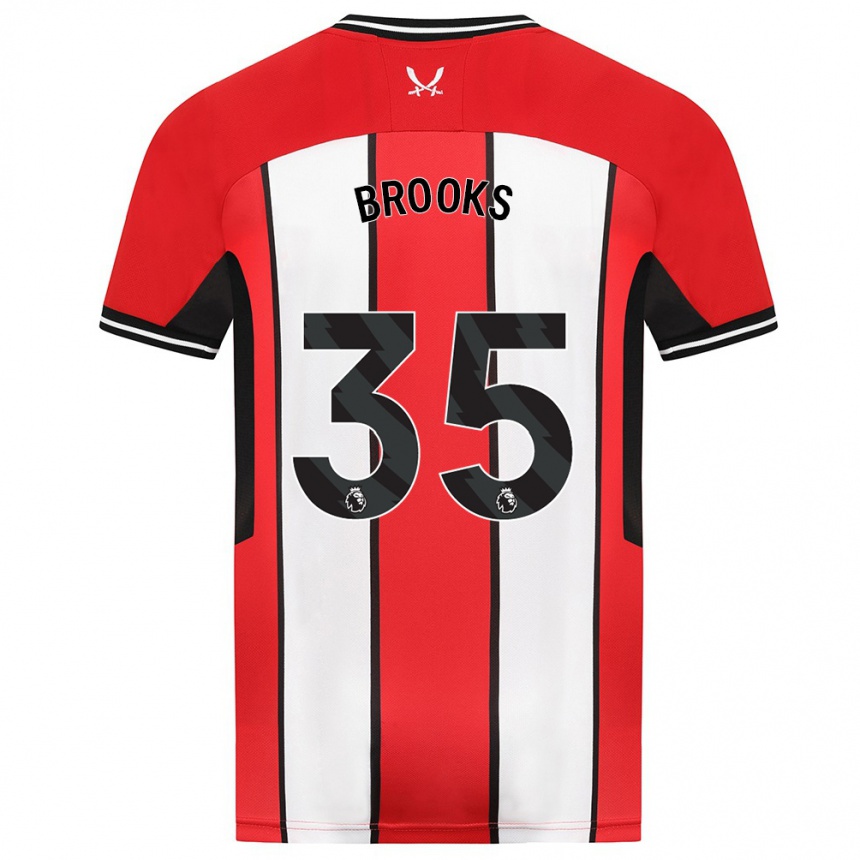 Kids Football Andre Brooks #35 Red Home Jersey 2023/24 T-Shirt