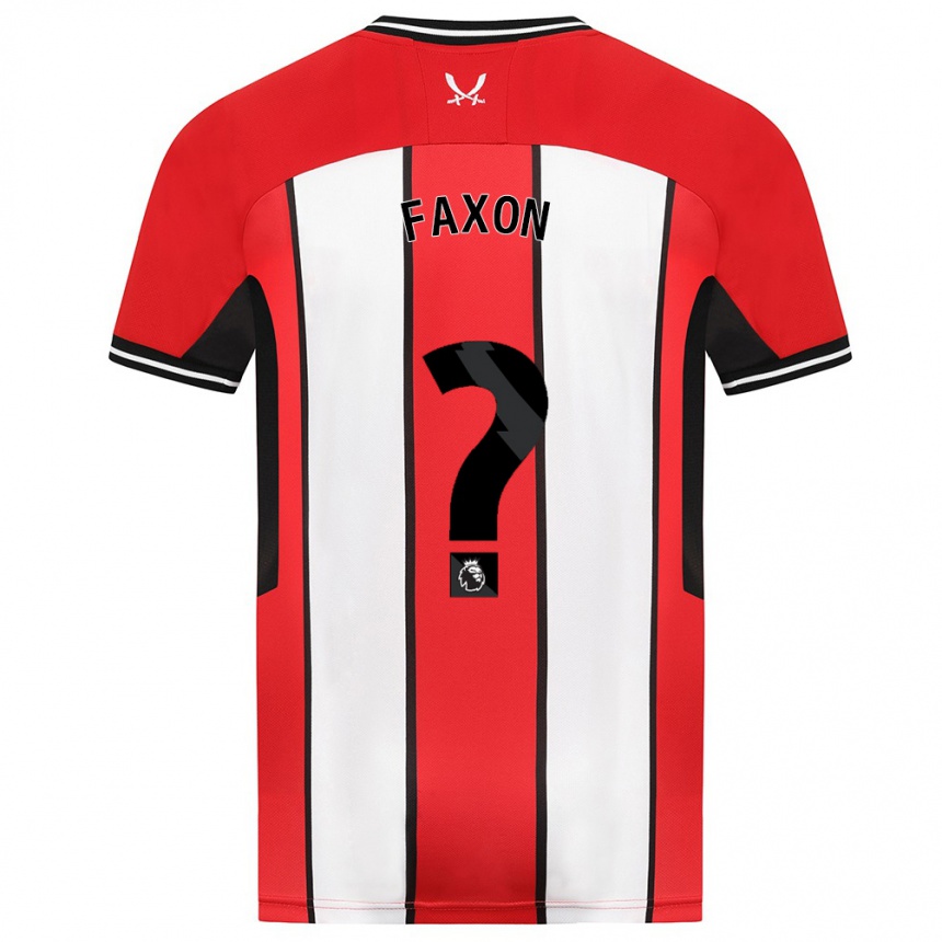 Kids Football Luke Faxon #0 Red Home Jersey 2023/24 T-Shirt