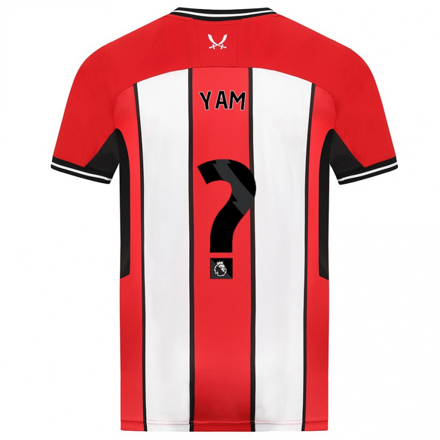 Kids Football Callum Yam #0 Red Home Jersey 2023/24 T-Shirt