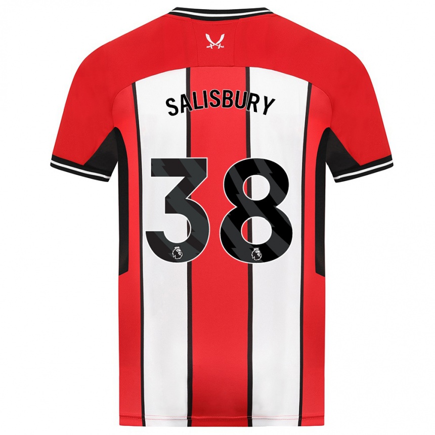 Kids Football Chloe Salisbury #38 Red Home Jersey 2023/24 T-Shirt