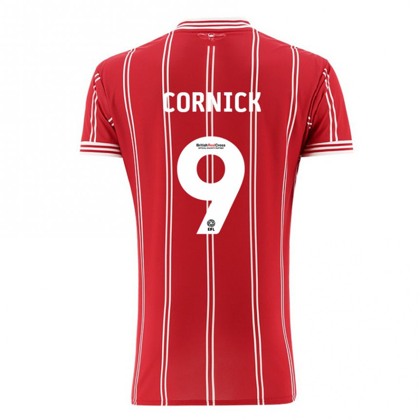 Kids Football Harry Cornick #9 Red Home Jersey 2023/24 T-Shirt