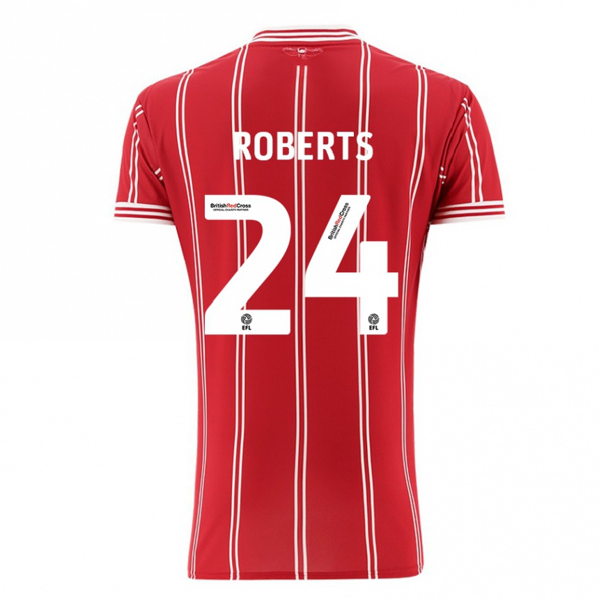 Kids Football Haydon Roberts #24 Red Home Jersey 2023/24 T-Shirt