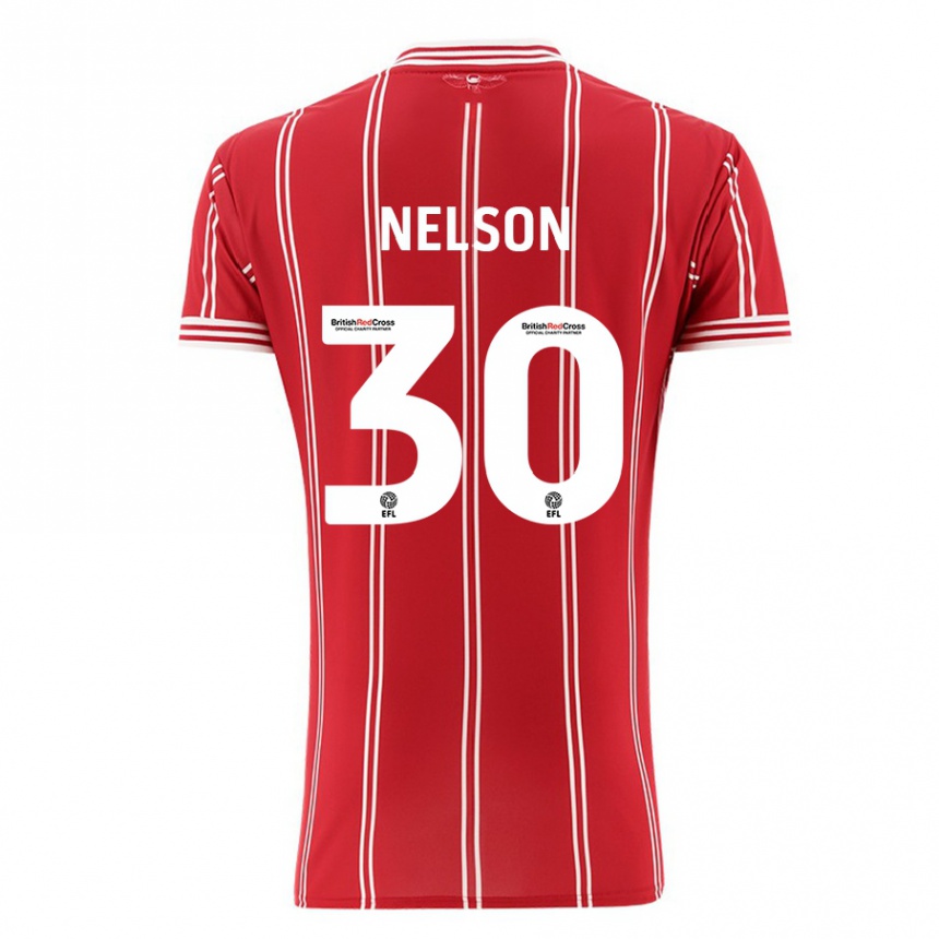 Kids Football Raekwon Nelson #30 Red Home Jersey 2023/24 T-Shirt